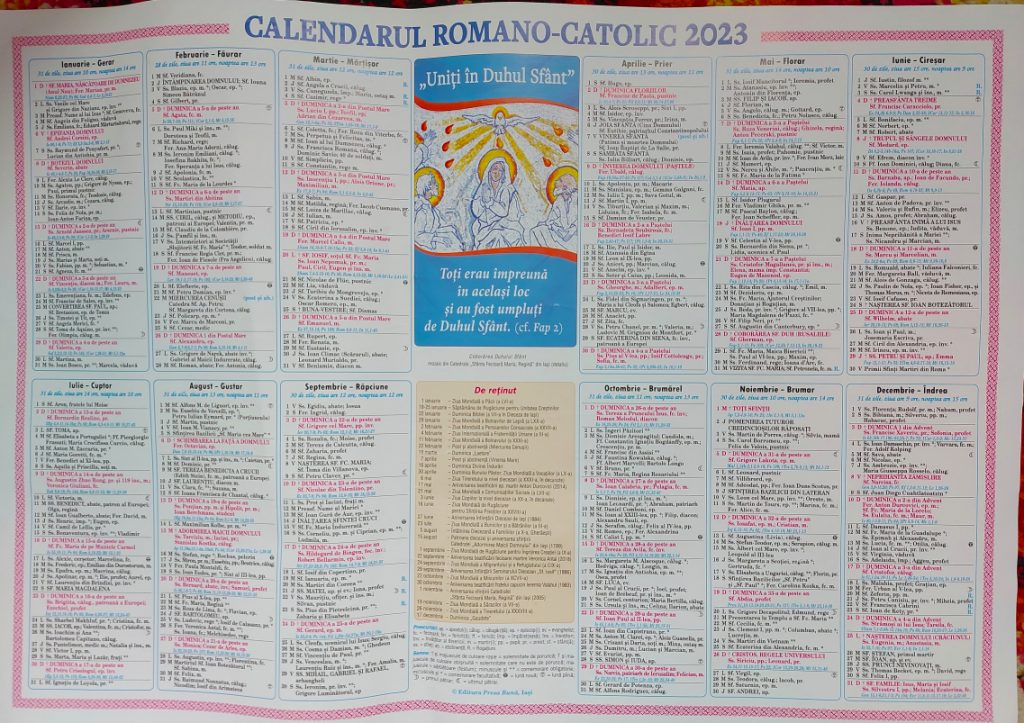 Această imagine are atributul alt gol; numele fișierului este Calendar-catolic-2023-1024x723.jpg